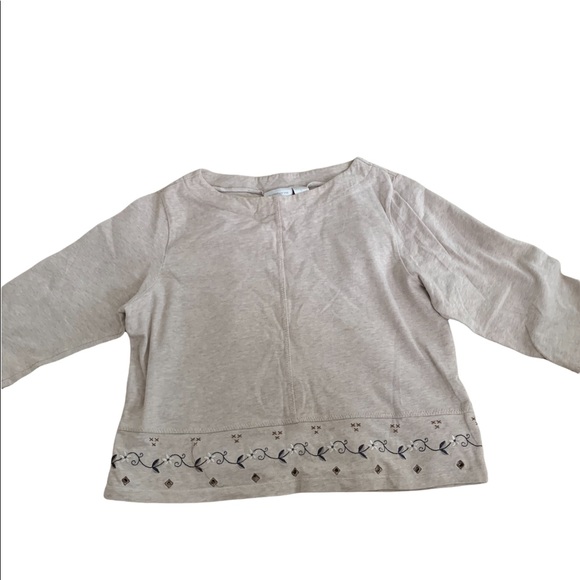 Liz Claiborne | Vintage Long Sleeve Crop Top Large Embroidered - Picture 3 of 9